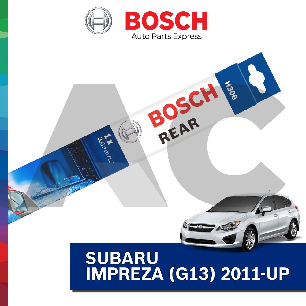 BOSCH REAR WIPER BLADE FOR SUBARU IMPREZA (G13) 2011-PRESENT H306 (12 ...