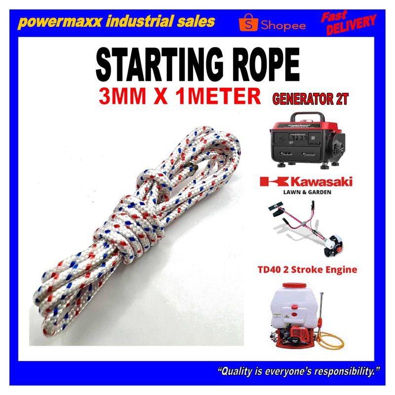 starting rope 3mm heavy duty | Shopee Philippines