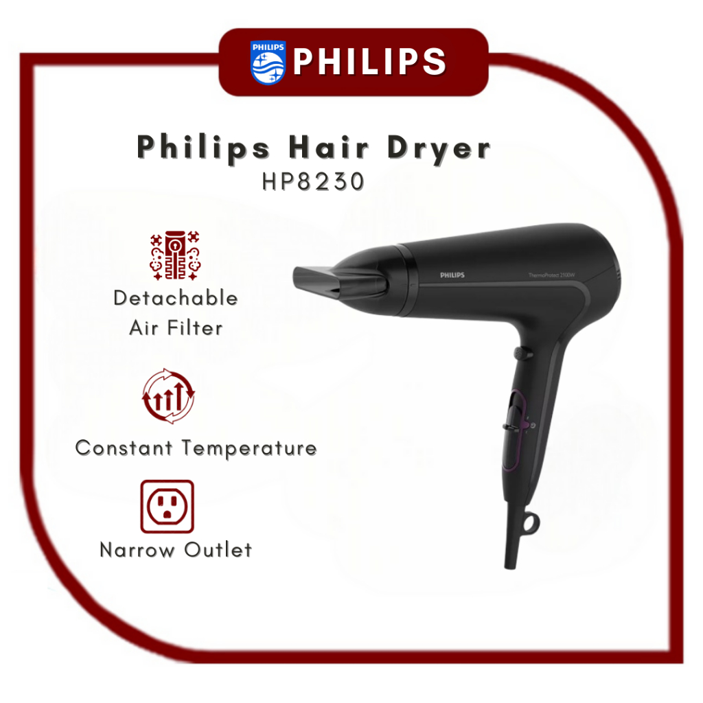 Philips HP8230 Traditional Professional Hair Blower w cold wind hair dressing narrow outlet design Shopee Philippines