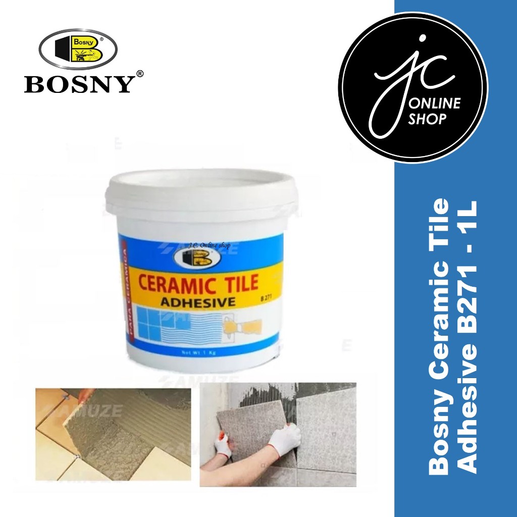 Bosny Ceramic Tile Adhesive 1kg B271 CreamPaste Waterborne Adhesive