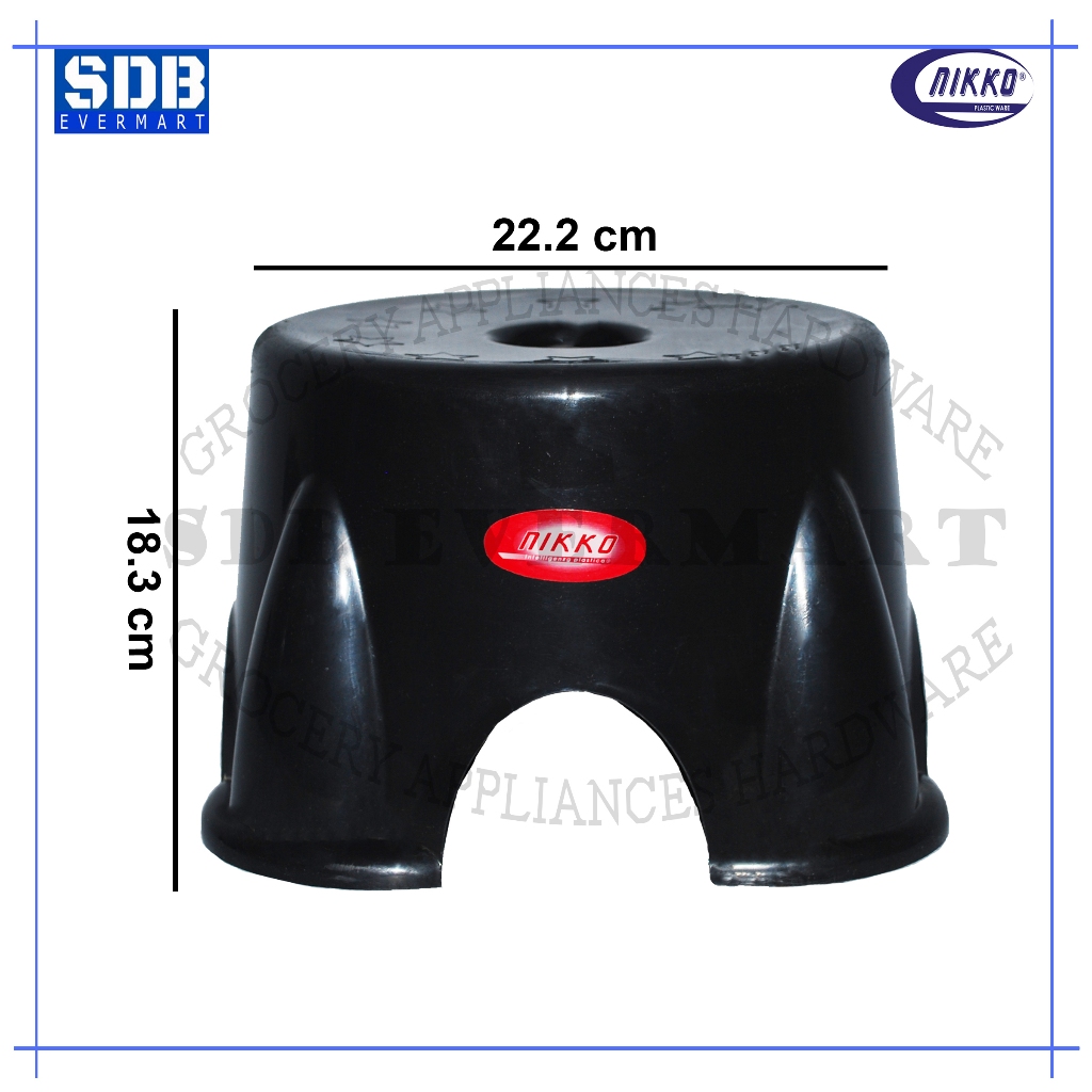 Nikko-Stool Laundry Kids Bathroom Chair Kiddie Stool-304]-Black 1pc ...