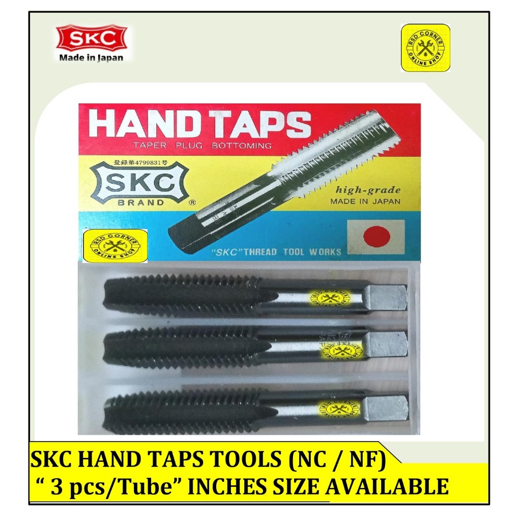 SKC Hand Taps 3pcs/Set Japan High Grade (inches Thread) NC / NF ...