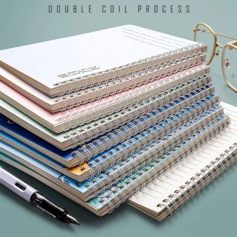 Line Notebook A5 B5 1Pcs Muji Styled Ring Cartoon Notepads Binder Coil