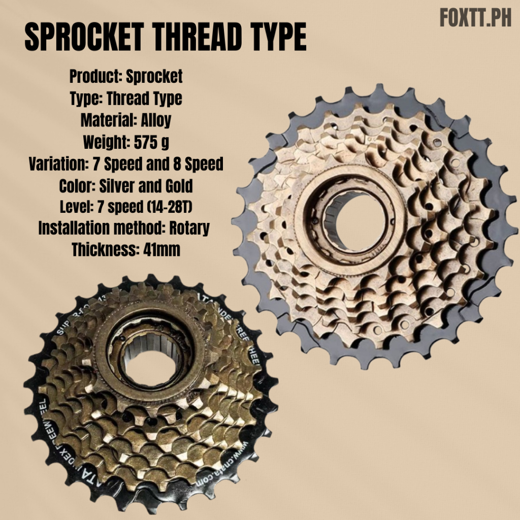 8 speed deals cogs thread type