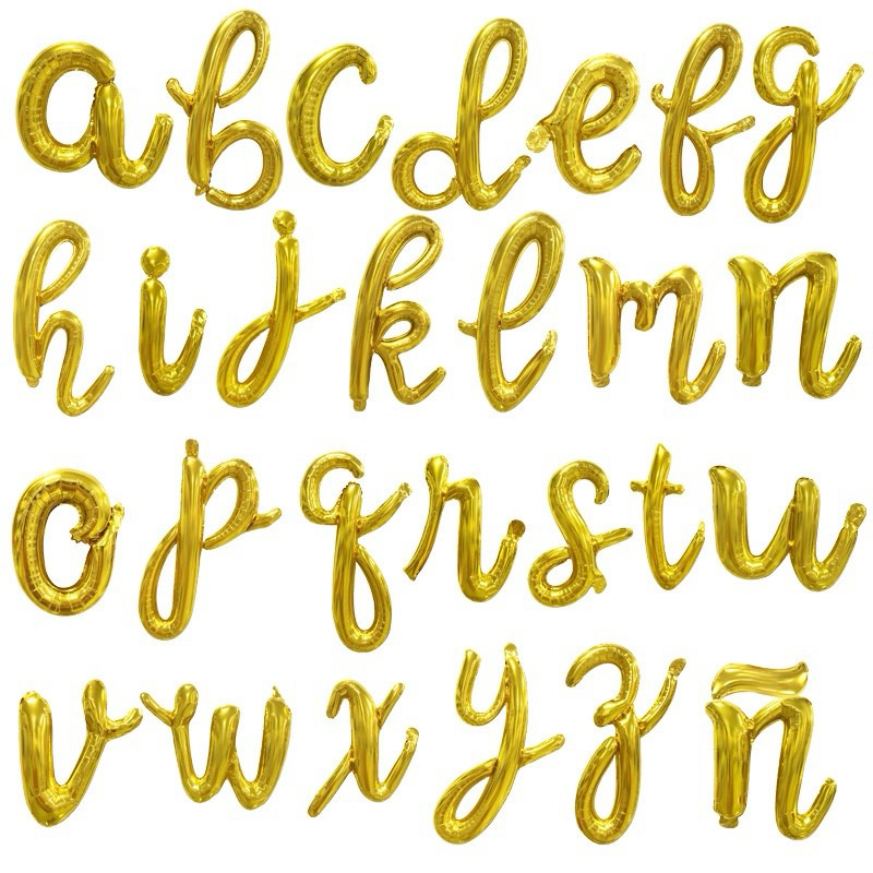 18inch Alphabet Letters Cursive scripts for all occasion Foil Balloon ...