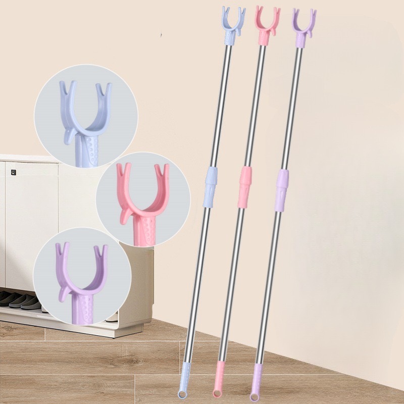 MT Macaron Color Clothes Rail Balcony Pick Clothes Rail Dormitory ...