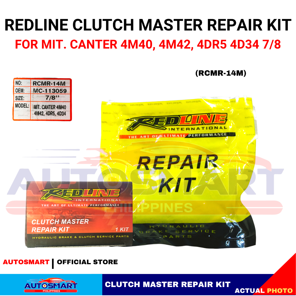 REDLINE CLUTCH MASTER REPAIR KIT FOR MIT. CANTER 4M40, 4M42, 4DR5 4D34 ...