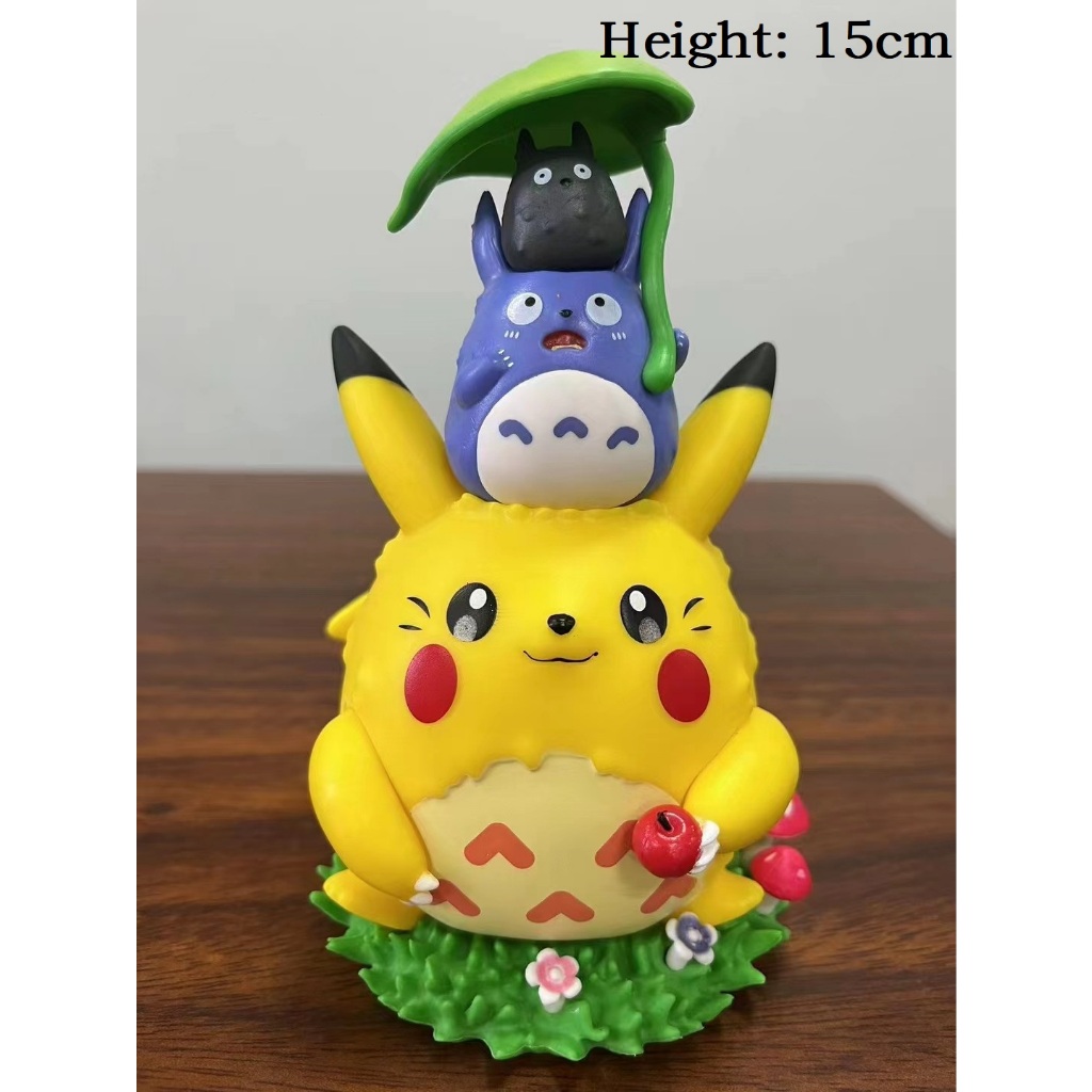 Pokemon My Neighbor Totor Pokemon Pikachu and Totoro 15cm Collectible ...