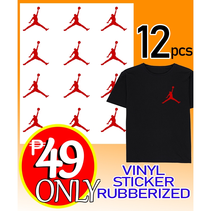 Jordan Logo Vinyl Sticker Rubberized for Clothes or Fabric | Shopee ...