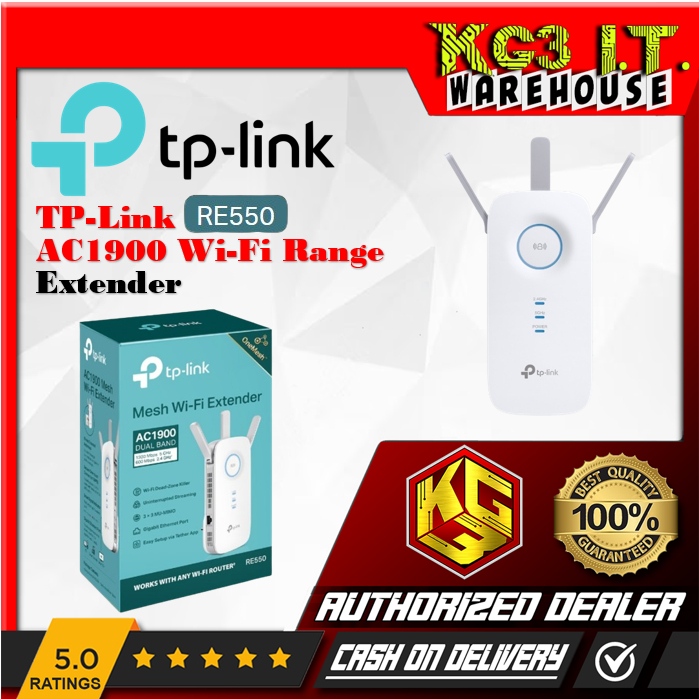TP-Link RE550 AC1900 1900Mbps OneMesh Dual Band Gigabit Wi-Fi Range ...