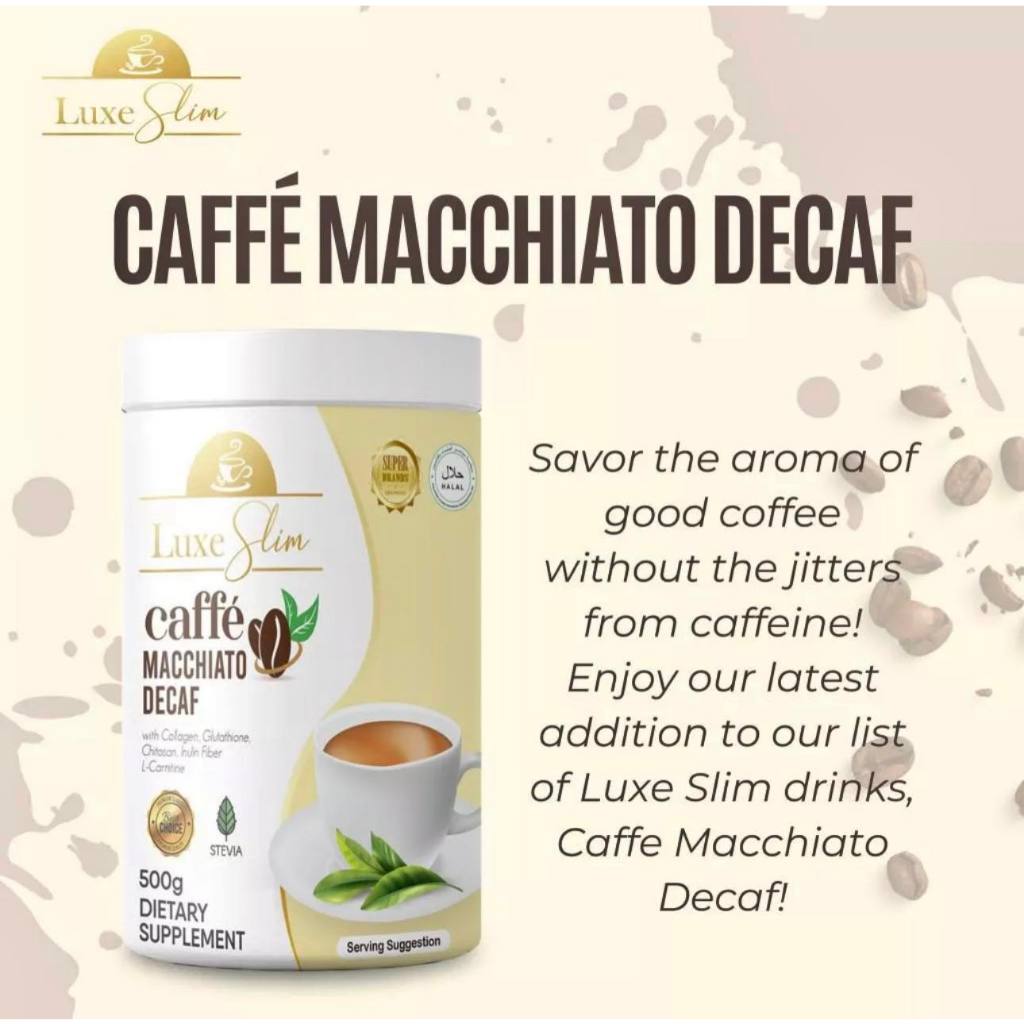 Luxe Slim Half Kilo Caffe Macchiato Decaf | Shopee Philippines