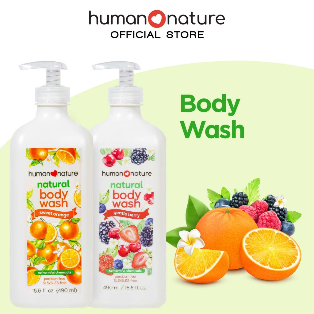 Human Nature Natural Body Wash Non Irritating And Safe For Sensitive