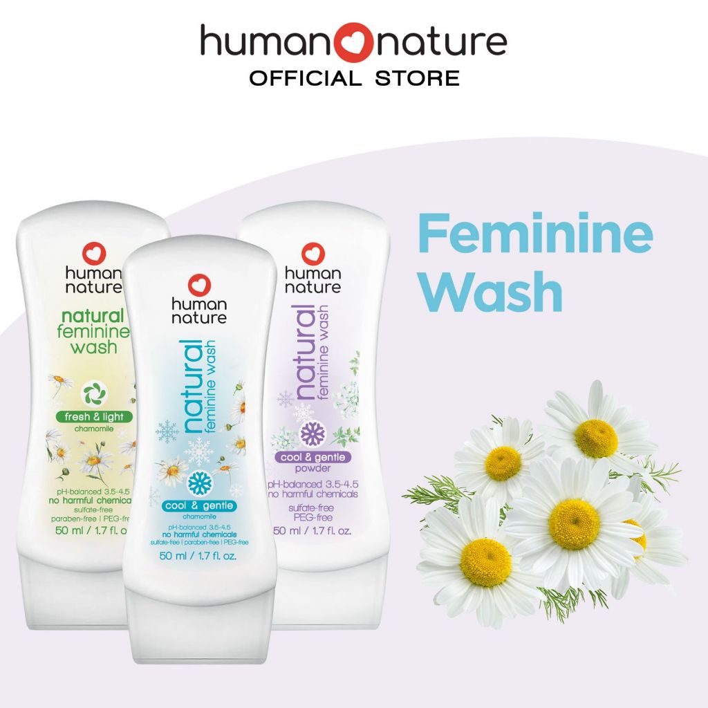 Human Nature Feminine Wash 50ml Natural, Gentle, Hypoallergenic