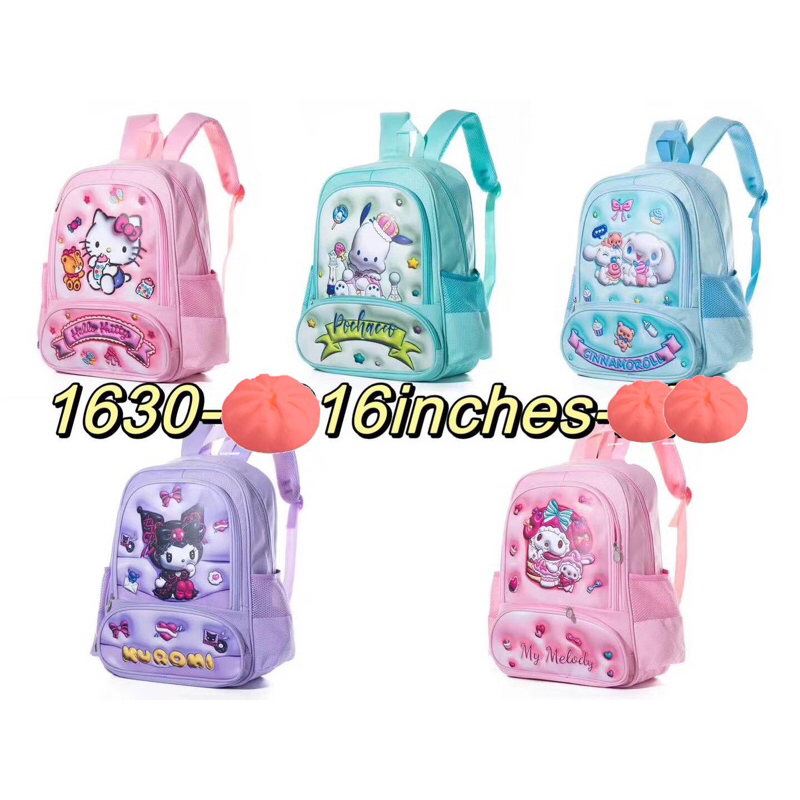 sanrio bagpack 16inches kuromi melody cinnamoroll hello kitty | Shopee ...