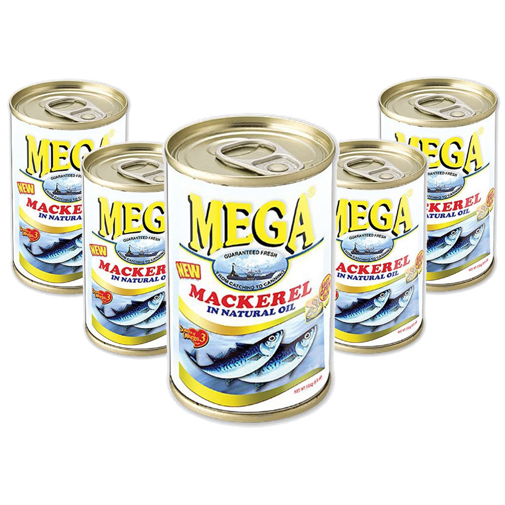 Mega Mackerel in Natural Oil 155g - Pack of 5