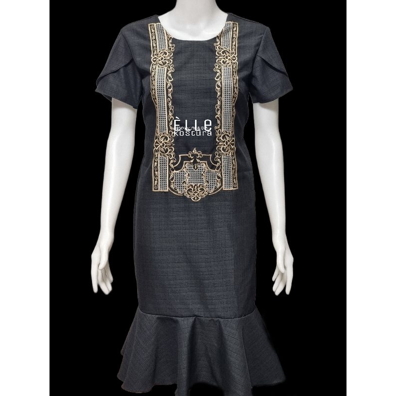 sachin and babi light blue dress Premium Organza with lining Barong Tagalog
