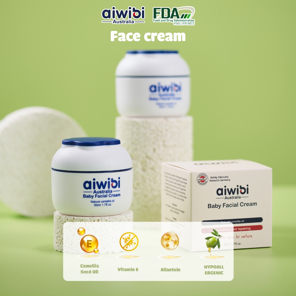 Aiwibi Baby Facial Cream 50ml Baby Skin Care Cream with Natural