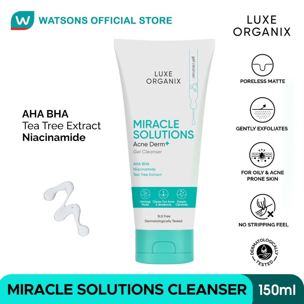 LUXE ORGANIX Aha Bha Miracle Solutions Facial Cleanser 150ml | Shopee ...