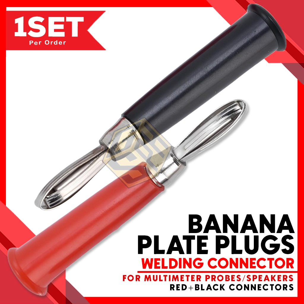 Banana Plugs Ordinary for Multimeter Probes for Speakers Red+Black (SET ...