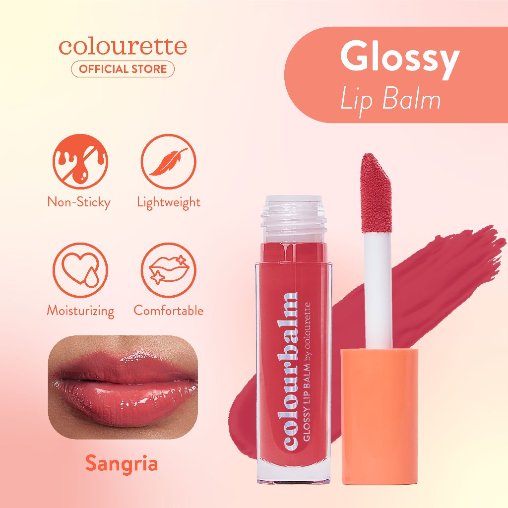 Colourette Colourbalm Glossy Lip Balm [Tinted Lip Balm, Glossy Finish ...