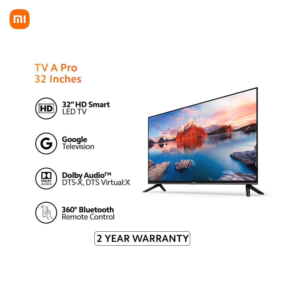 Xiaomi TV A Pro 32 inch Full HD Dolby Audio Premium Metallic Frame Android  Smart TV