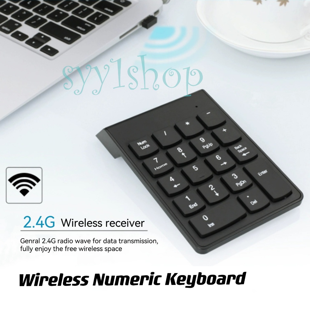 2.4GHZ super slim mini wireless numeric keypad USB receiver wireless ...
