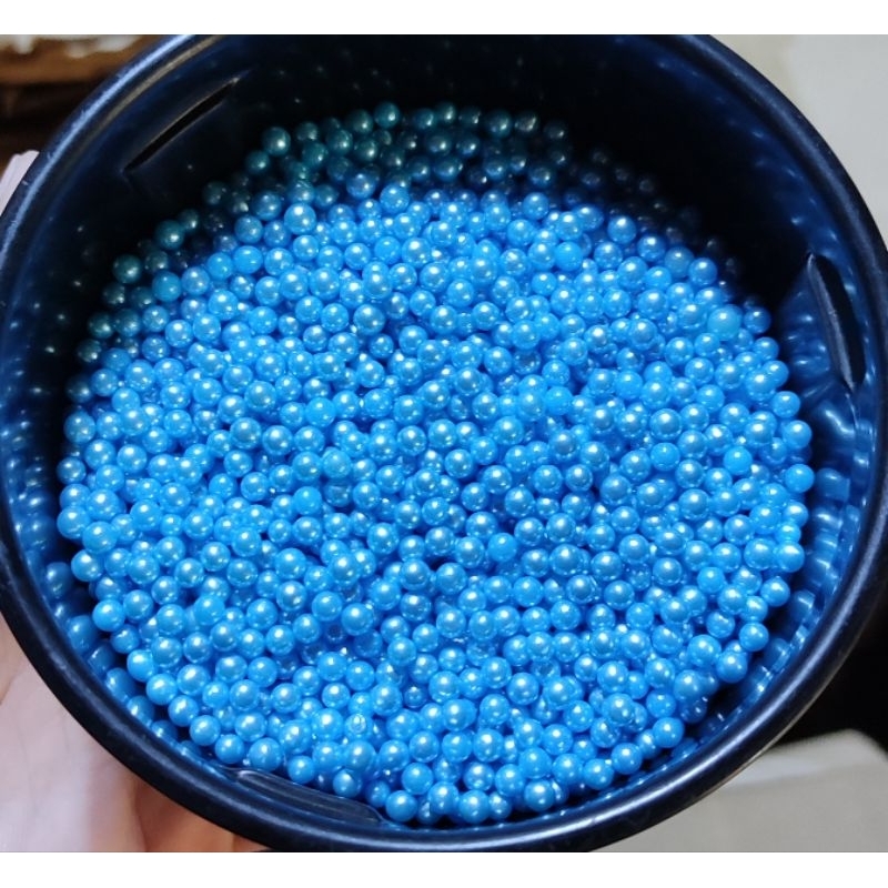 4mm BLUE COLOR SUGAR PEARL SPRINKLE (for cake topper) | Shopee Philippines