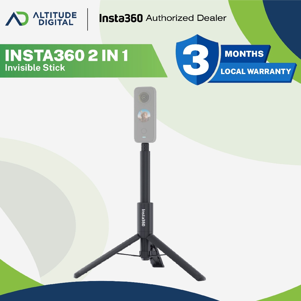 Insta360 2 In 1 Invisible Selfie Stick Tripod For Go 3 Go 2 X3 One