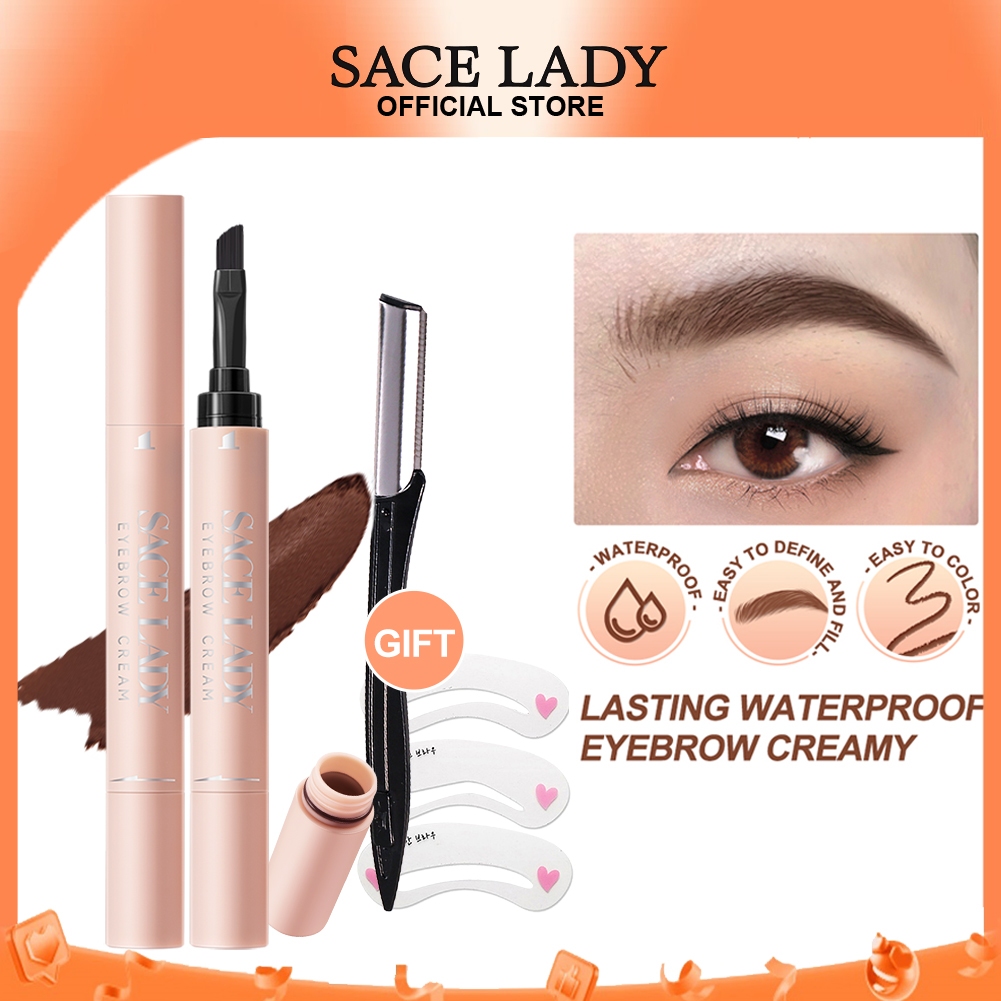 SACE LADY Eyebrow Gel Waterproof Long Lasting Tinted Brow Cream Eyebrow ...