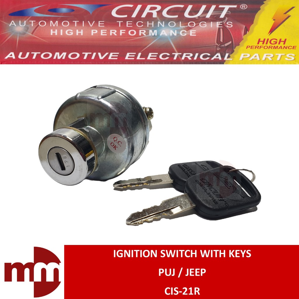 CIRCUIT Ignition Switch with keys for DIESEL ENGINE JEEP / PUJ CIS-21R ...