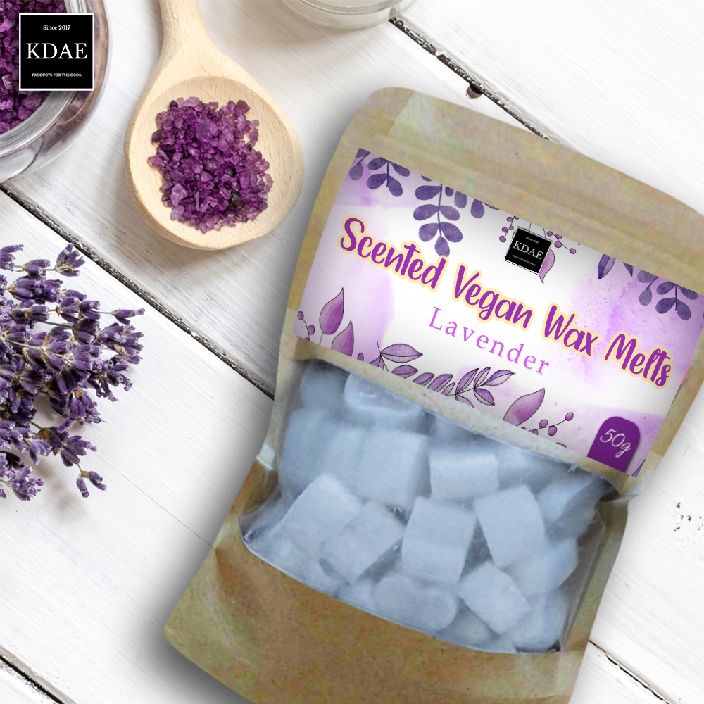 Lavender Natural Scent/Wax Chips Aromatherapy Vegan Wax Melts 50g ...