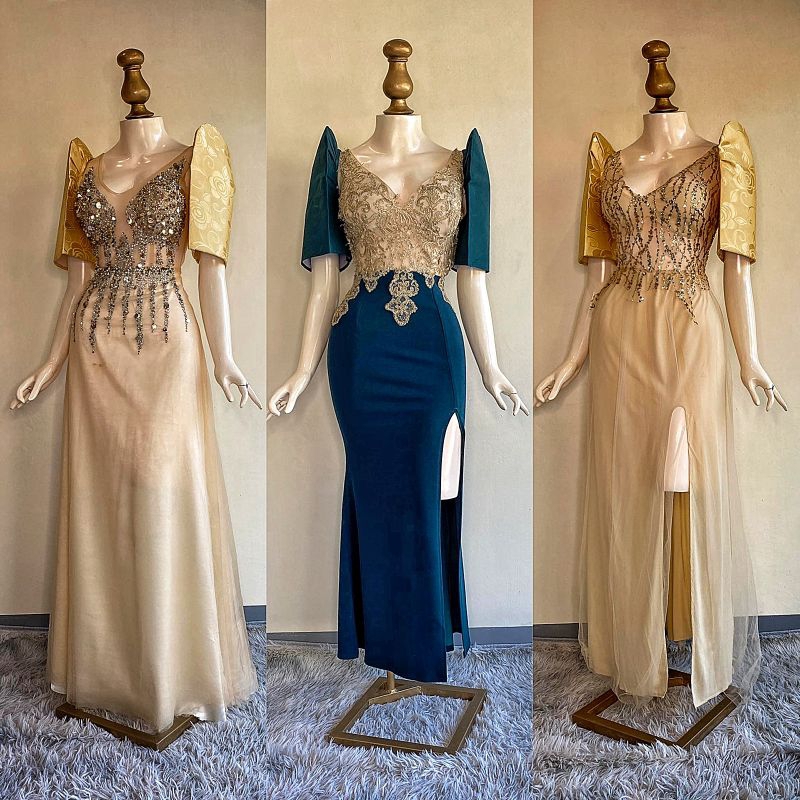 modern filipiniana detachable sleeves Shopee Philippines