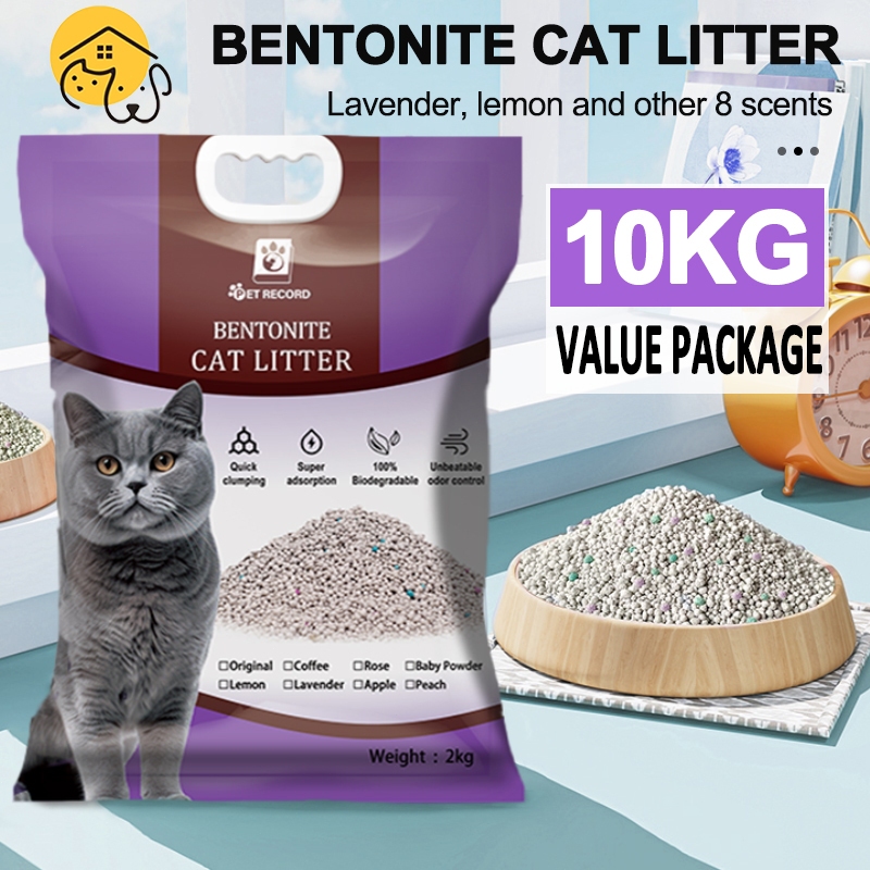 10KG/8KG/6KG/4KG Cat Litter Sand Bentonite cat litter 8 scents ...