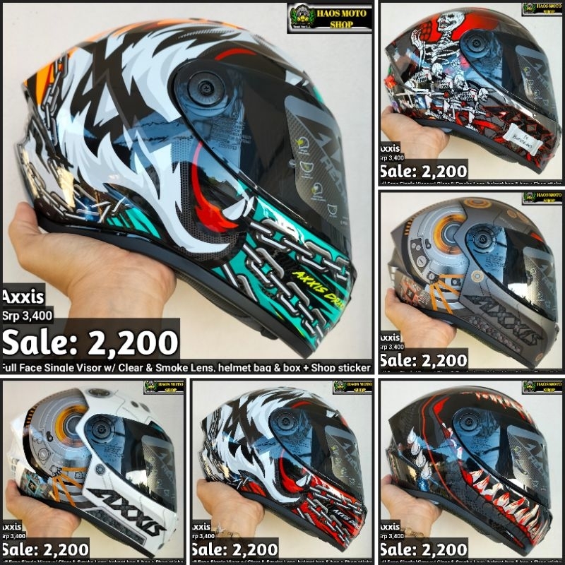 Axxis full face helmet draken or roar latest | Shopee Philippines