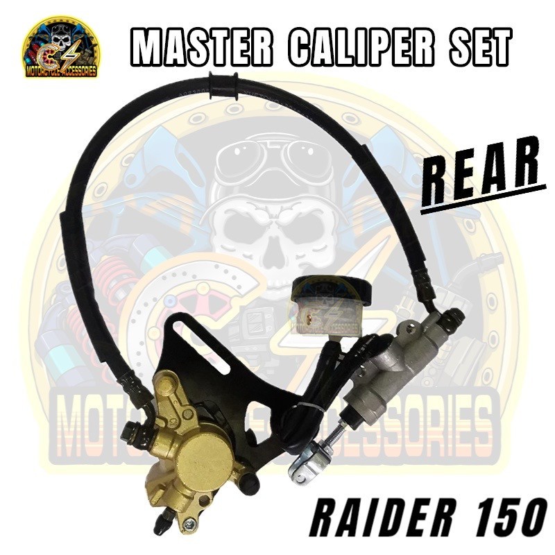 CS Motorcycle Raider 150 Rear Brake Master Pump Caliper Set Break Assy ...