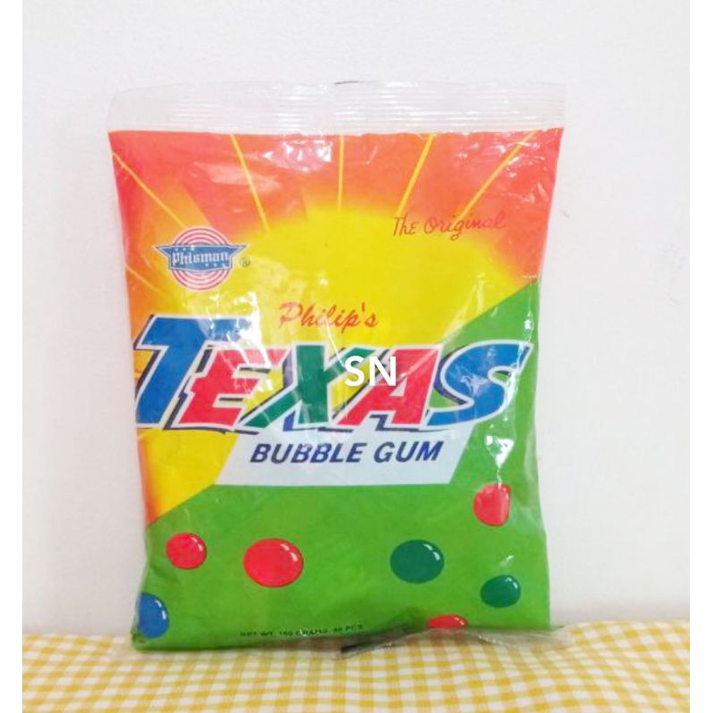 Sn Texas Bubble Gum (40pcs 150g) ~ Batang 90s Candy 