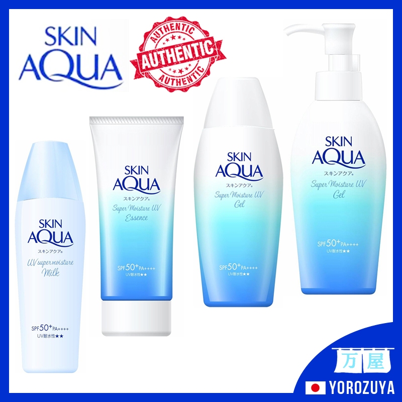 Rohto SKIN AQUA Super Moisture UV Hyaluronic Acid Milk / Essence / Gel ...