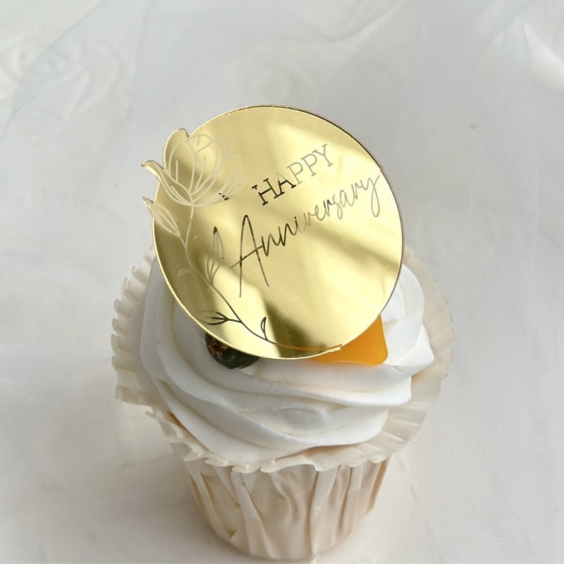 mini acrylic anniversary topper cupcake topper | Shopee Philippines