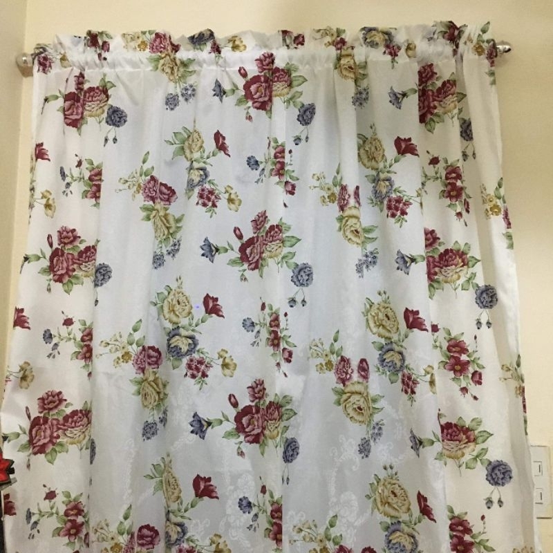 FLORAL DESIGNS NO RING CURTAIN/ GEENA FABRIC (Part 2) | Shopee Philippines