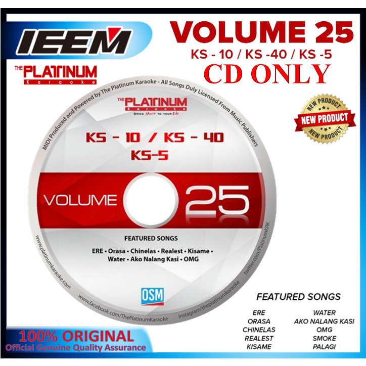 platinum original CD ks10 /kbox2 /junior2/ks40 vol 25 | Shopee Philippines