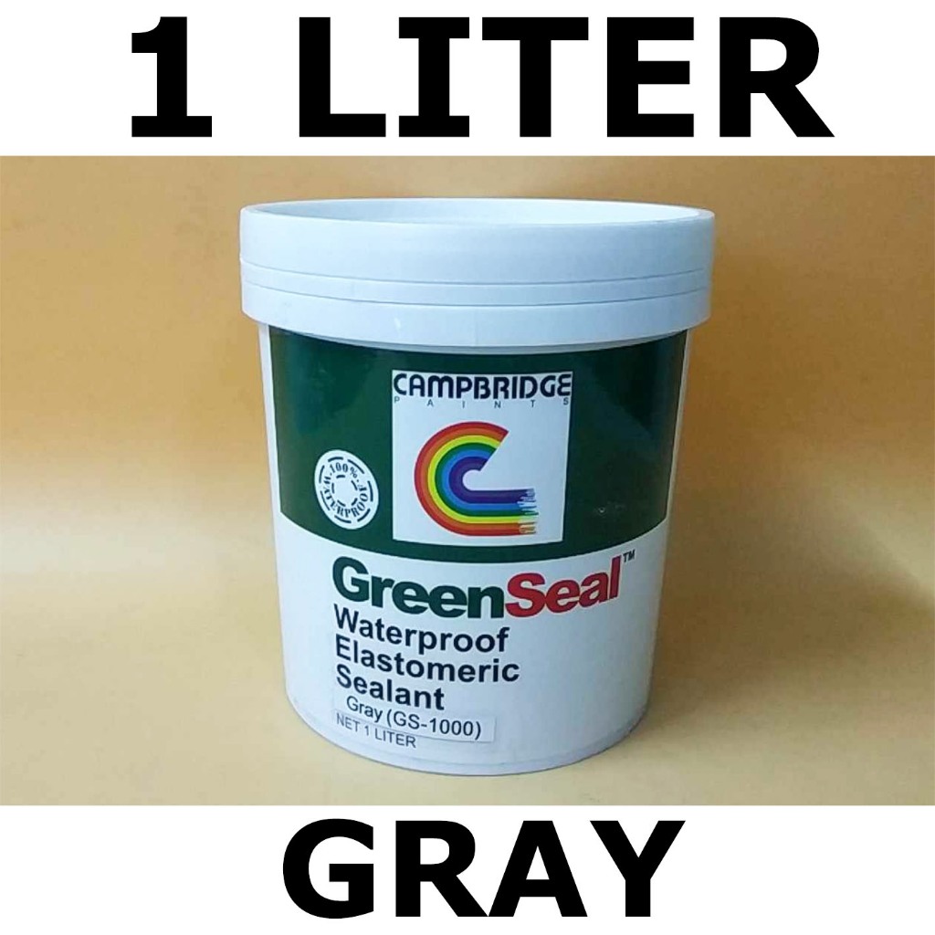 ( 1 LITER ) CAMPBRIDGE GREENSEAL WATERPROOF ELASTOMERIC SEALANT GRAY GS ...