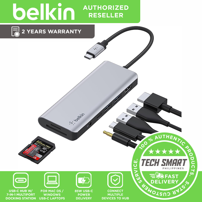 Belkin Usb C Dock Belkin USB C Hub, 7-in-1 MultiPort Docking