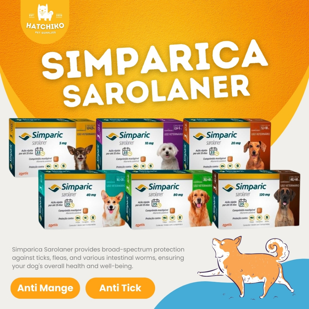 Simparica Anti Tick and Flea Chewable Tablets Anti Ticks and Fleas
