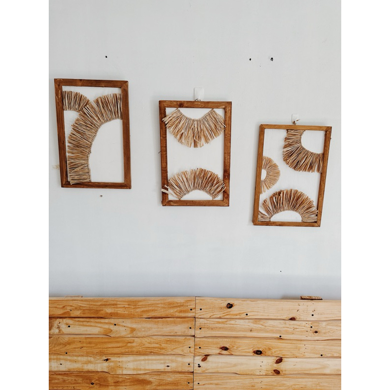 B&Co Raffia Boho Frame (Frida) | Shopee Philippines