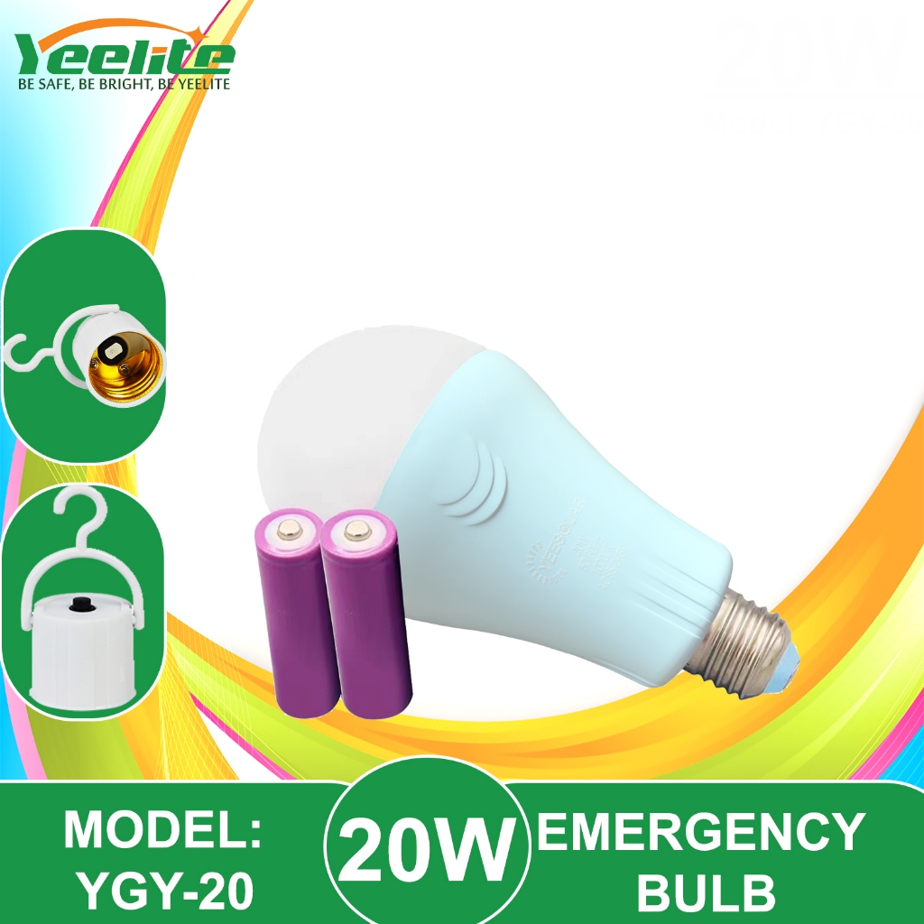 Yeesolar 20W MultiFunction LED Bulb Battery Backup Emergency Light