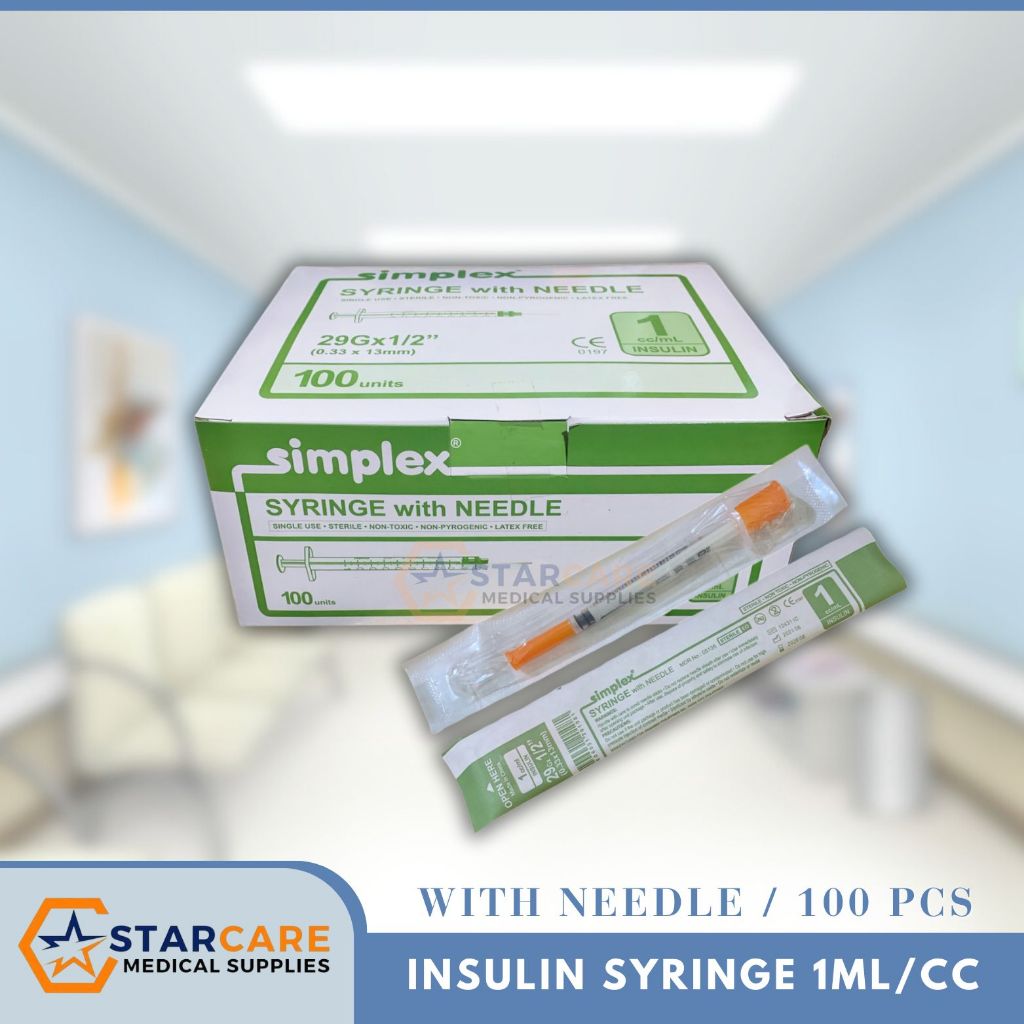 SIMPLEX Insulin Syringe 1mL/CC | Shopee Philippines