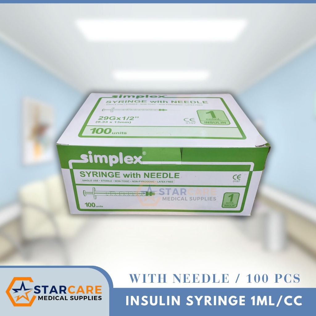 SIMPLEX Insulin Syringe 1mL/CC | Shopee Philippines