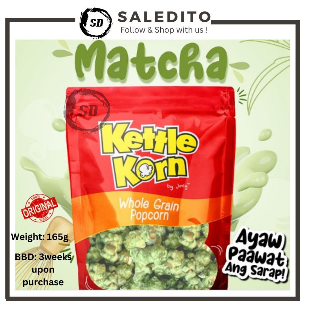 Saledito Kettle Korn Matcha Large/165grams/Kixx/Popcorn/Snack ...