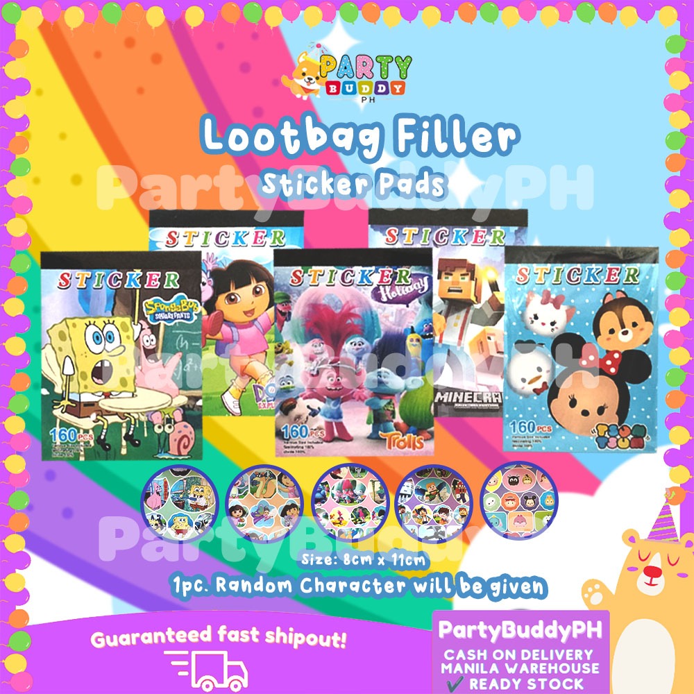 1pc Sticker Pad Lootbag Lootbox Candybag Party Giveway Fillers | Shopee ...