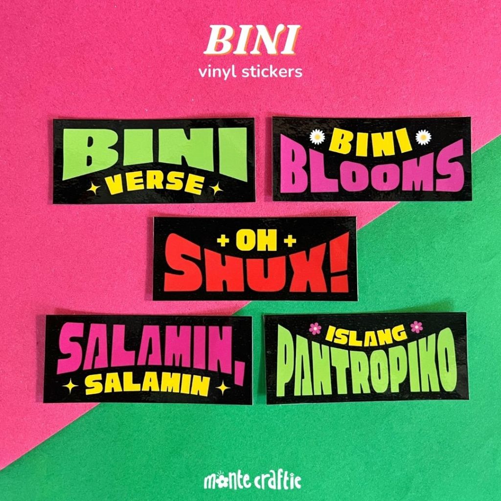 Bini Vinyl Sticker [Per Piece] | monte craftie | Shopee Philippines